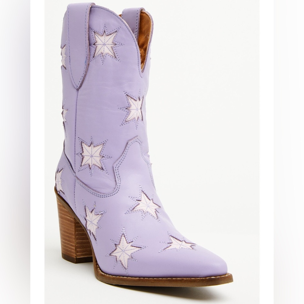 NEW DINGO WOMEN'S STARBURST WESTERN BOOTIES BOOTS - ROUND TOE SIZE 6.5 Z535 - Picture 2 of 7